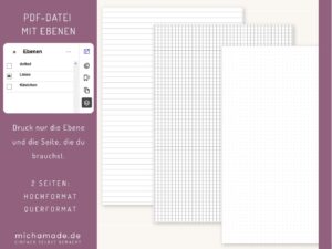 Praktische Druckvorlage für dein Notizbuch – individuell anpassbar! standardpapiere-prev