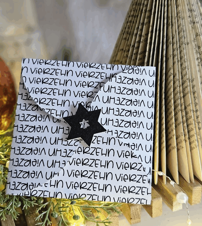 Adventskalender Zahl 14 – Muster zum Download & Bastelidee