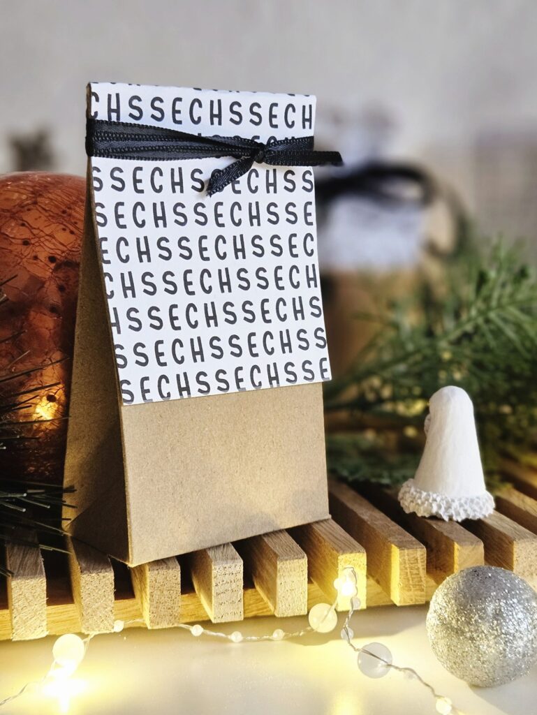 DIY-Idee für das Adventsmuster 5 - Banderole für Geschenktüten